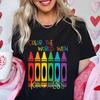 Color The World with Kindness T Shirt for Women Clothing Back To School Tops Teachers' Day Gift Harajuku Short Sleeve Tees