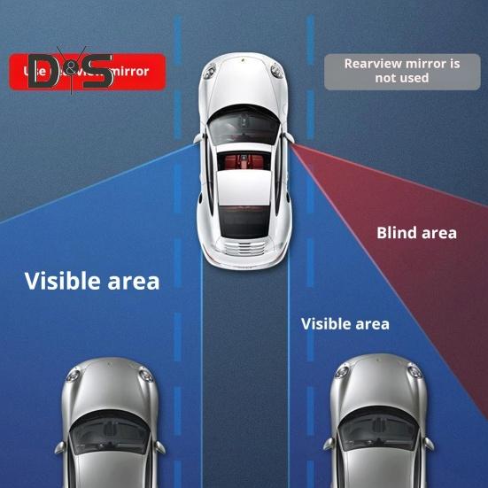 Автомобильное зеркало заднего вида с широким обзором, регулируемым углом обзора, универсальным креплением, простотой установки, прямоугольное автомобильное зеркало для слепых зон