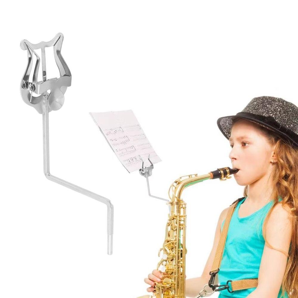 Music Stand Sax Marching Fixing Bracket Sheet Book Clamp Sheet Music Clip