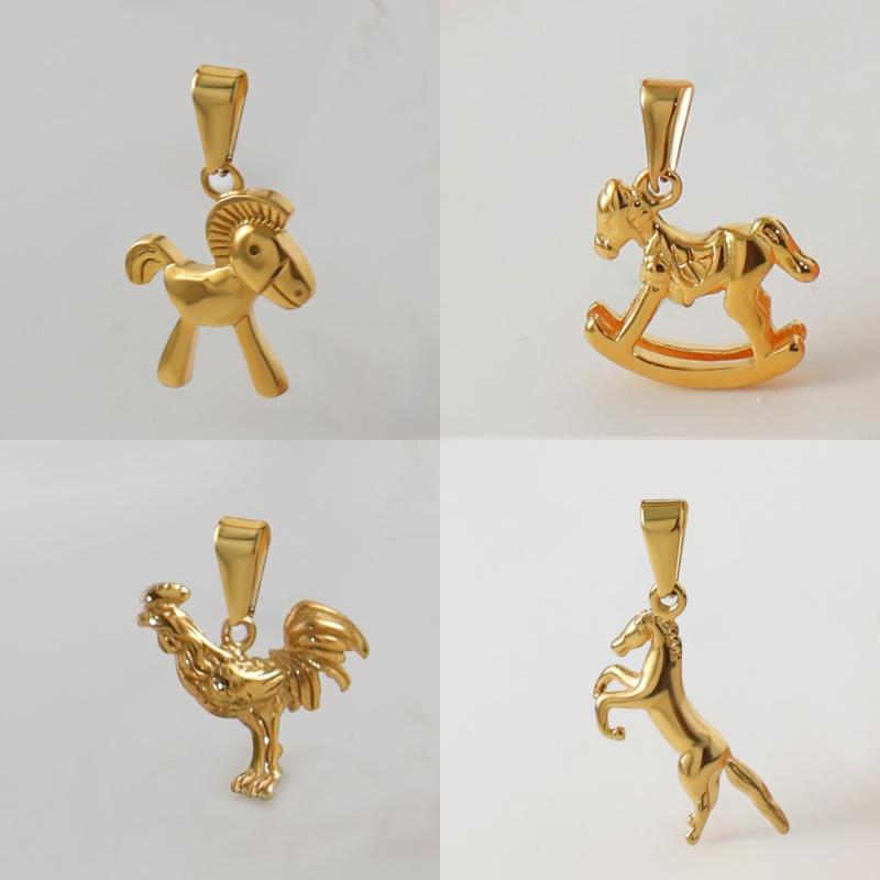 Подвеска из нержавеющей стали Единорог Тигр Лошадь для DIY Персонализированное Животное Ожерелье Браслет Шармы Аксессуары для изготовления ювелирных изделий