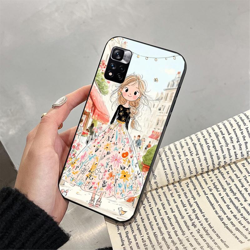Милая Девушка Чехол для Телефона Funda Для Xiaomi Redmi note 14 Pro 14 13 12 11 10 Pro 14S 12S 11S Redmi 14C 13C 10
