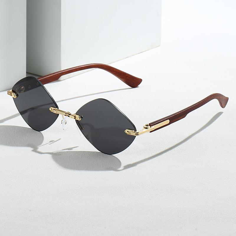 Модные безободковые солнцезащитные очки женские роскошные винтажные брендовые солнцезащитные очки ретро тренд бриллиантовые женские очки солнцезащитные очки для мужчин