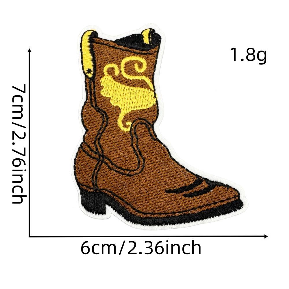 Нашивки для вышивки на джинсовой ткани с изображением мультяшного мальчика в стиле вестерн для курток и декора одежды