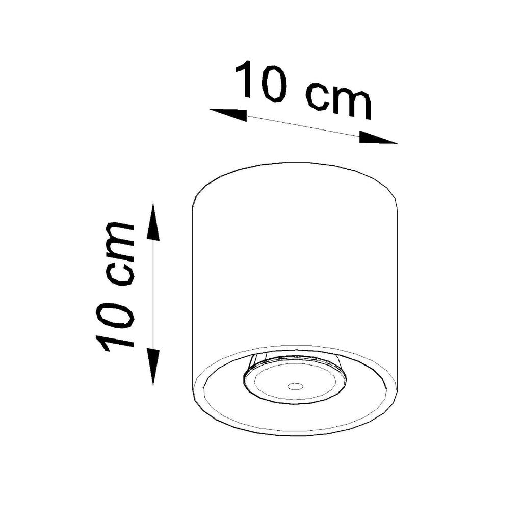 Plafon Orbis 1 Gu10 Biały Alu Sollux Sl.0021