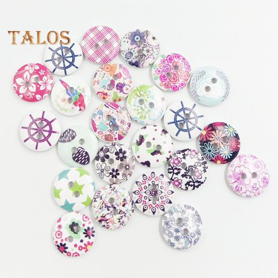 ИГРУШКИ И МАЛЫШИ 100 шт., маленькие цветы, дизайн, деревянные пуговицы, шитье, ремесленное искусство, украшение «сделай сам»