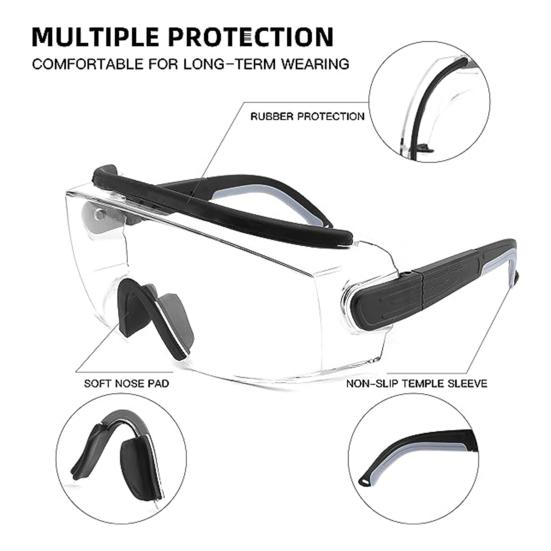 Защитные очки с защитой от запотевания, удобные защитные уплотнения, защита от прозрачного зрения, пыленепроницаемые очки для мужчин и женщин