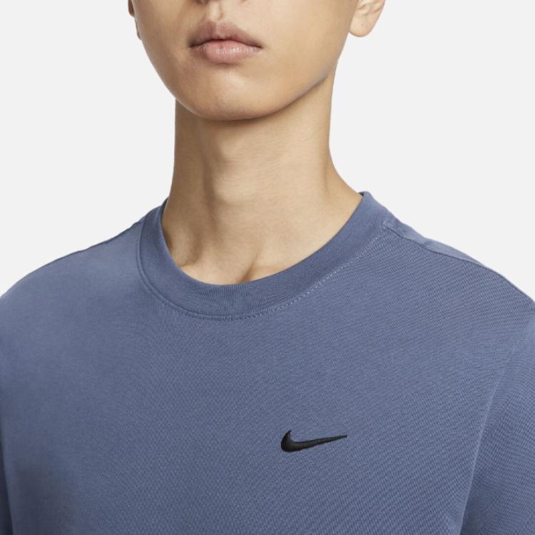 Nike Navy Logo Design Soft Sports Casual Short Sleeve T-Shirt Men T-Shirts BV0508-491