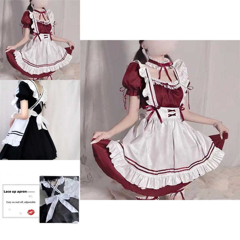 Женское сексуальное милое платье горничной в стиле Лолита, японское милое платье, костюм для косплея