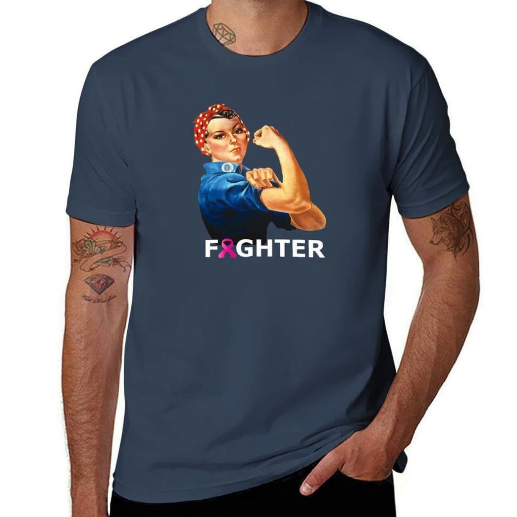 Breast Cancer Fighter Rosie The Riveter Shirt Tshirt Dry Fit Running Short Sleeve Top