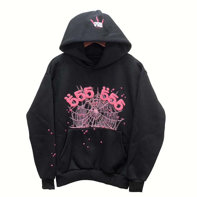 Heavyweight Spider Web Foam Print Fleece Hoodie (450G)