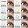 Цветные контактные линзы 2 шт. Синие линзы для очков Ледяно-серые контактные линзы Светло-голубые линзы Фиолетовые линзы для очков