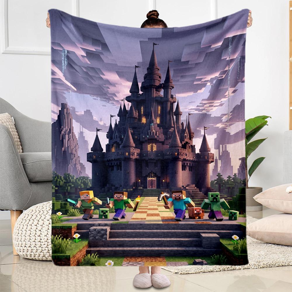 Minecraft 491 Blanket Soft Warm Cozy Perfect for Office Chair Couch Sofa All-Season Use Warmthful Decor Ideal Gift for Friends Family Couples Picnic