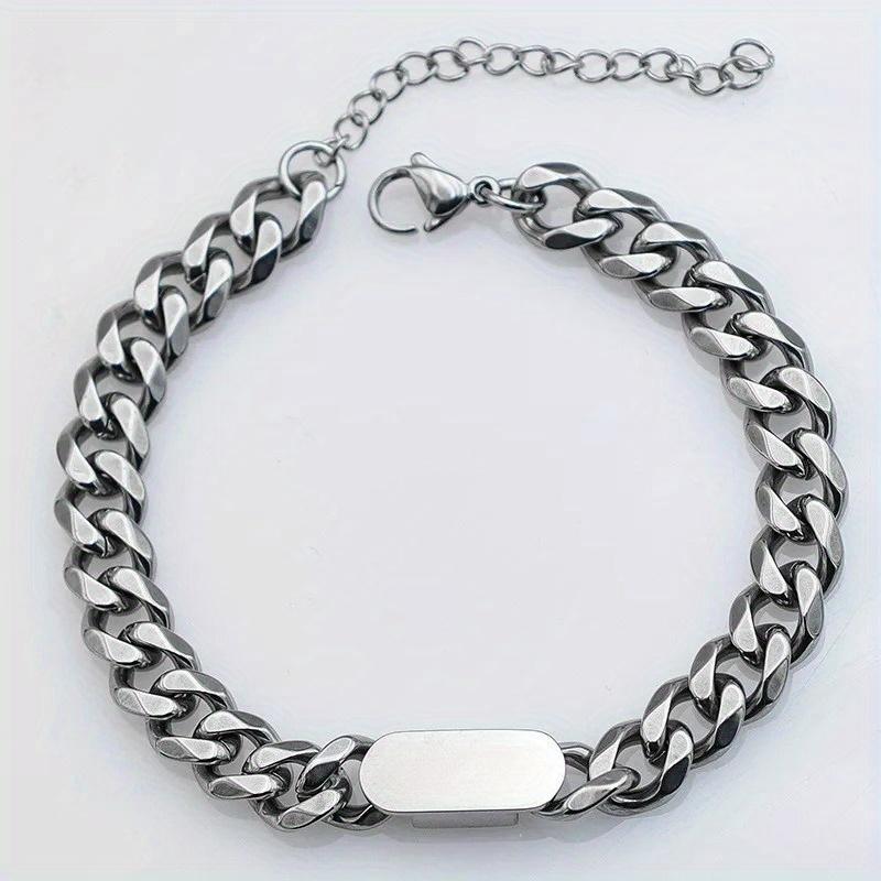 Men's and women's bracelets, Cuban stainless steel chains, BFF bracelets, gifts, couple jewelry