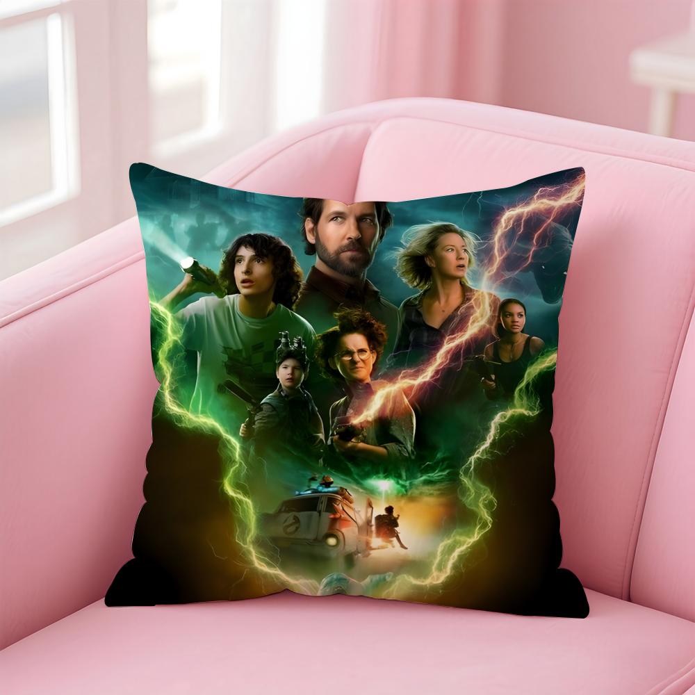 GGhostbusters AAfterlife Cartoon Cushion Cover Pillow Case Soft Friendly Fabric  Concealed Zipper