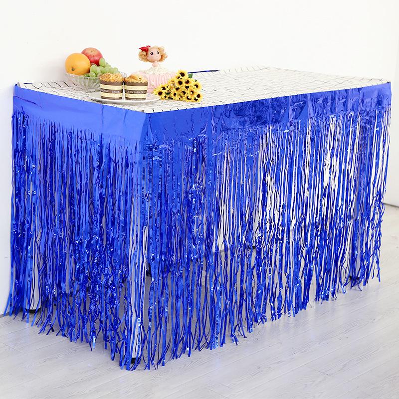 Мишурная юбка для стола 275x75см - Украшение для вечеринки и мероприятия