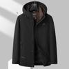Осень и зима Новая мужская куртка с капюшоном Plus Fat Plus Size Warm Jacket