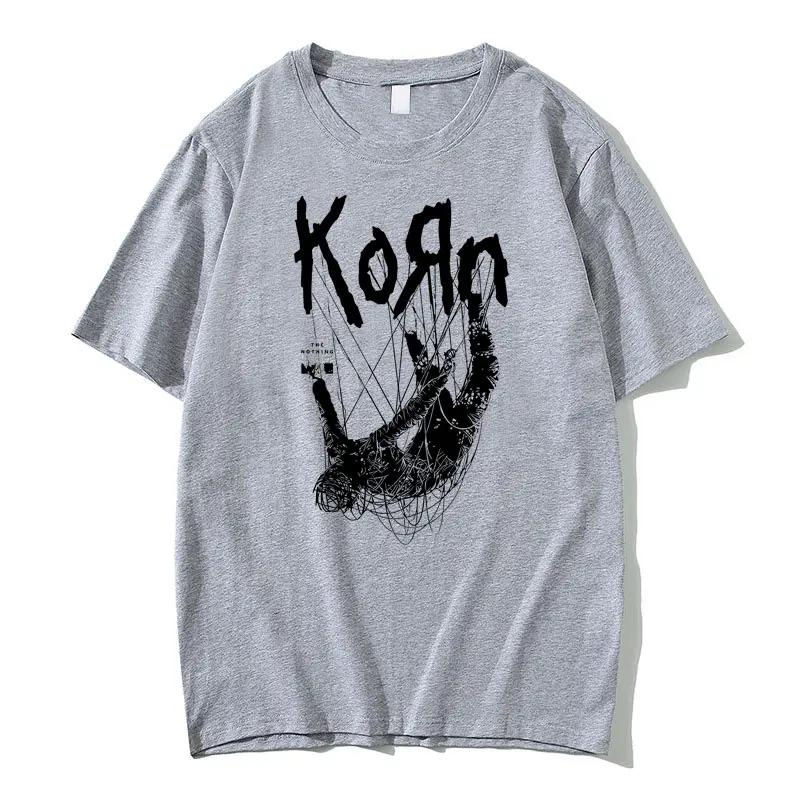 2026 Vintage Korn Band The Nothing Graphic T‑Shirt Unisex Nu Metal Rock Short Sleeve Tees Casual Streetwear Men Women Summer Retro Cotton Tops