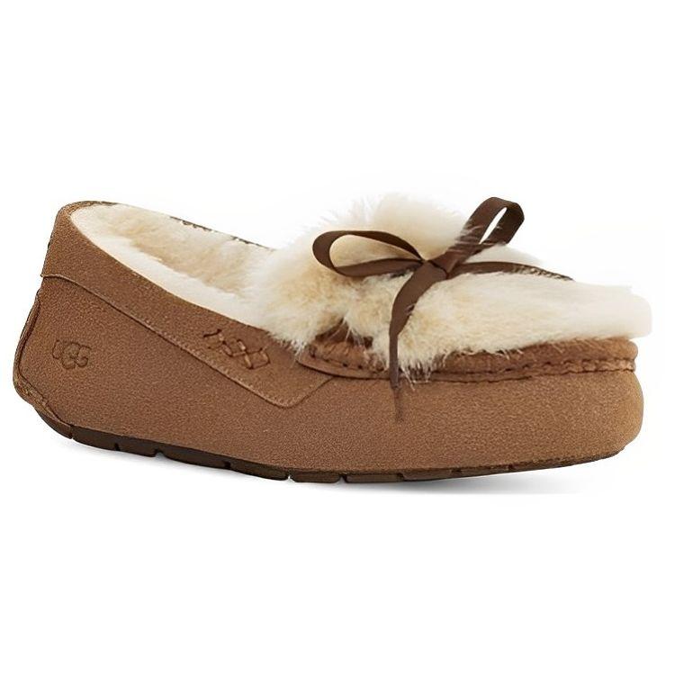 UGG Bow Flat Shoes Women Shoes Brown 1138310-CHE