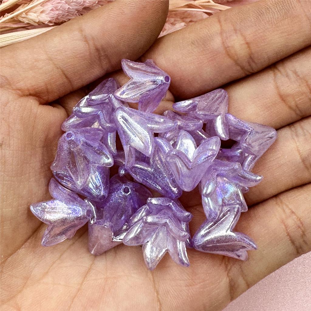 Шпилька-орнамент «сделай сам», аксессуар из бисера, цветочные бусины, разноцветные 20 шт., 16*11,5 мм, матовый материал аксессуара, цвет макарон, акрил