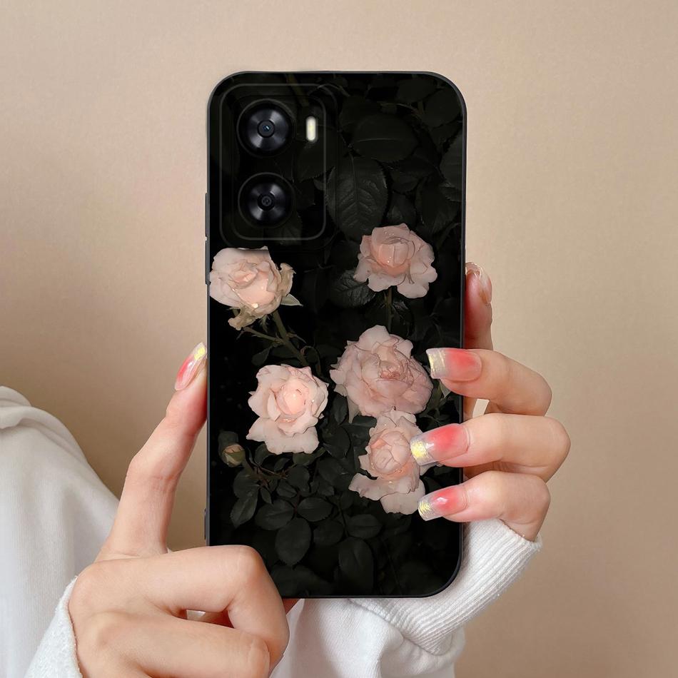 For Oppo A57 A57S A57E Case Cute Cartoon Soft Liquid Silicone Back Cover For Oppo A 57 4G 5G Full Protection Shockproof Bumper