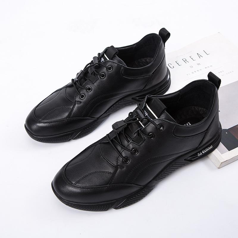 Мужская повседневная обувь Весна Новая Натуральная кожа Мужская спортивная досуговая кожаная обувь Удобная и дышащая Мужская обувь Кроссовки