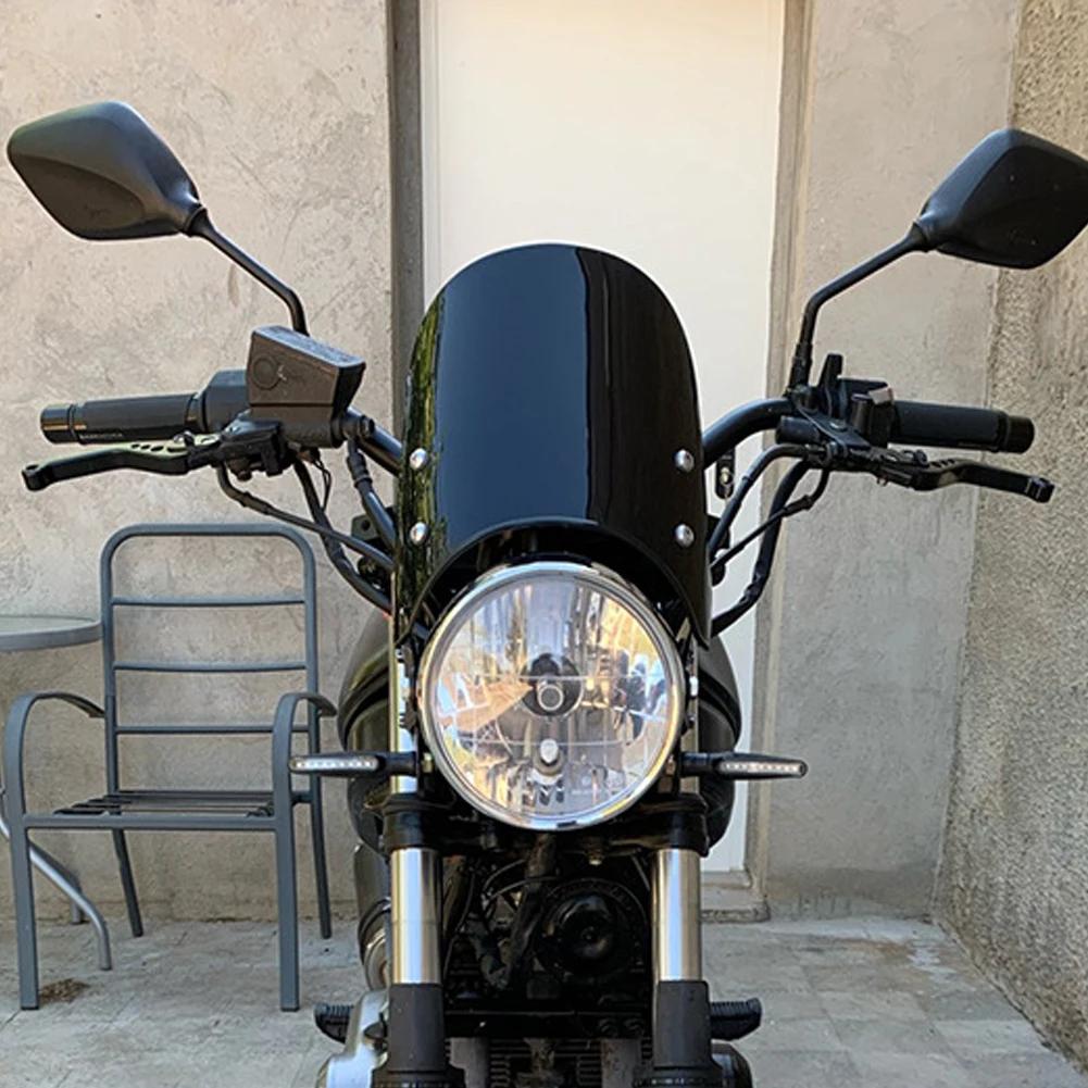 5 - 7" ретро Cafe Racer лобовое стекло приборная фара козырек ветровой дефлектор для Harley Honda Yamaha XJR 1300 Suzuki GSX Royal