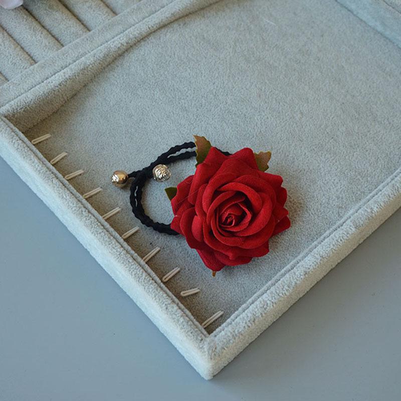 Винтажная красная роза заколка для волос сбоку для танцевальных выступлений