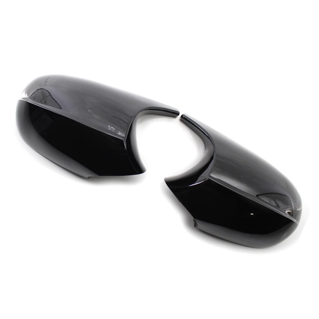 Rearview M3 Style Side Mirror Shells Side Wing Mirror Cover Cap Bright Black Style Pair Replacement for BMW E90 E91 E92