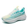 New Breathable Mesh Sports Women's Shoes Fashionable Versatile Contrasting Colors Running Sports Shoes Heightening Soft Sole White Shoes Women's Shoes