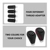 Car Gear Knob With 4 Adaptive Parts,Leather 5 Speed Knobs For Replacement Broken Knobs,Universal Non-Slip Manual Knob Car Interior