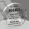 2D плоская немецкая надпись "An Meine MAMA" Акриловая настольная декоративная табличка, дизайн с розами, домашний декор, табличка для подвешивания на стену, декоративное украшение для сада