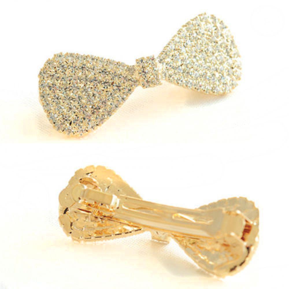 Fashion Jewelry Clamp Rhinestone Hairpin Bowknot Barrette Hair Clip