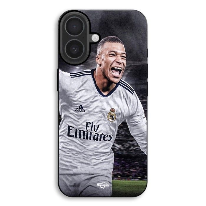 Coque de téléphone - MANIACASE - iPhone 17 - Kylian Mbappe - Silicone TPU - Noir