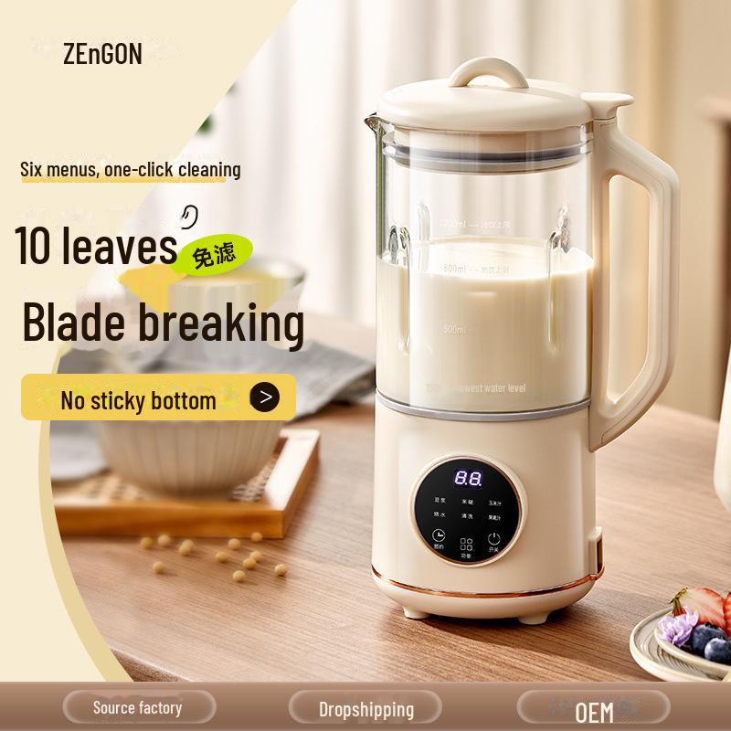 Zhengong Multifunctional Soybean Milk Maker: Automatic, No-Cook, No-Filter, for 3-4 People, Ideal for Household Food Prep.