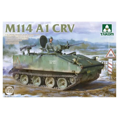 Takom 1/35 Scale US Army M114A1 Armored Reconnaissance Vehicle Plastic Model Kit TKO2148 (Molded Color)