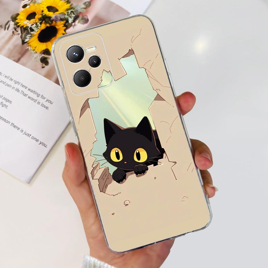 Чехол для Realme C35 RMX3511 Стильный окрашенный чехол Прозрачный силиконовый Мягкий тонкий чехол для телефона Для Realme C35 C 35 RealmeC35 Fundas Shell