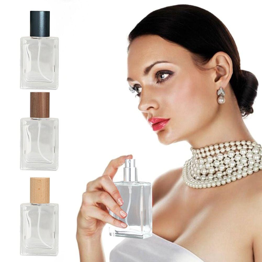 Glass Cosmetic Container 30/50ml Perfume Atomizer Bottle Portable Travel Sub-bottle Woman