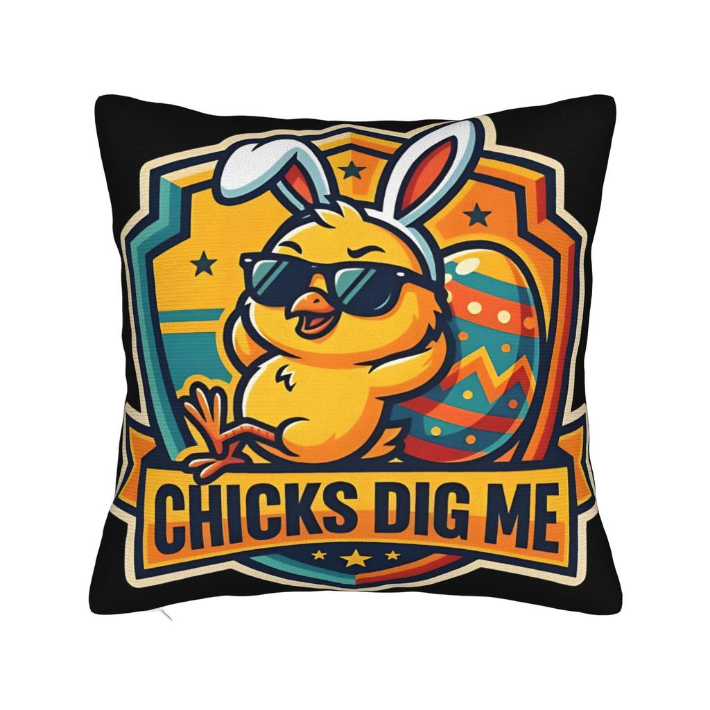 Easter Chicks Dig Me Pillow Cover Comfy Cushion Cover Fashion Pillow Case For Couch Sofa Bedroom