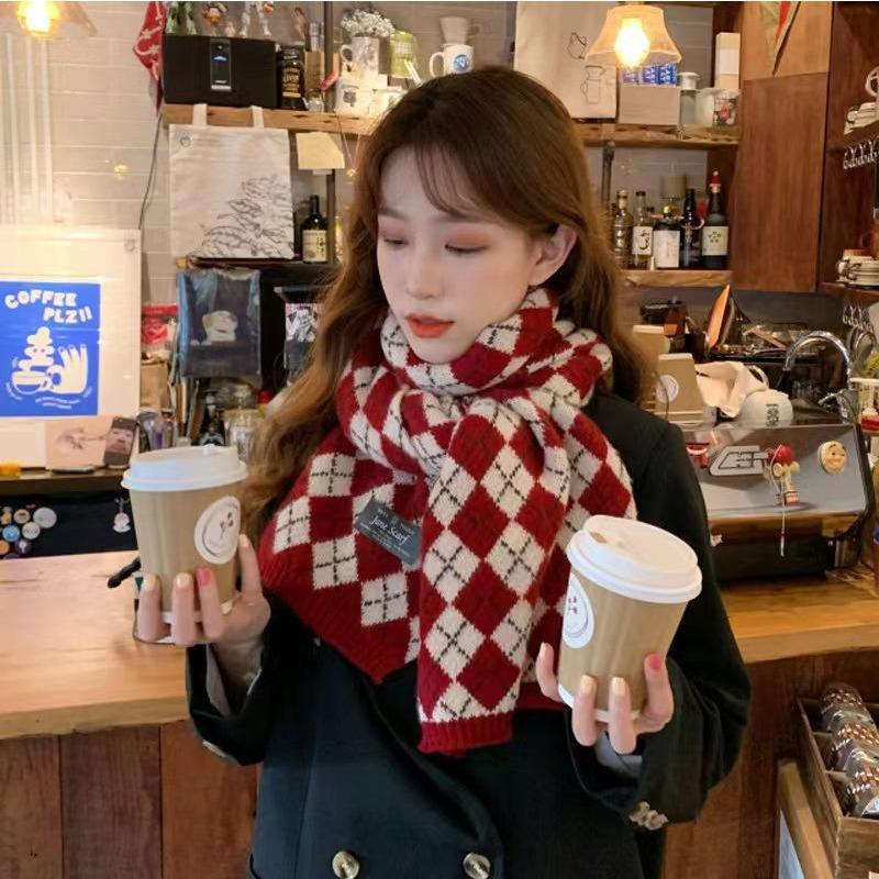 Christmas New Year Collection Scarf Warm Knit Scarf Student Couple Gift Shawl