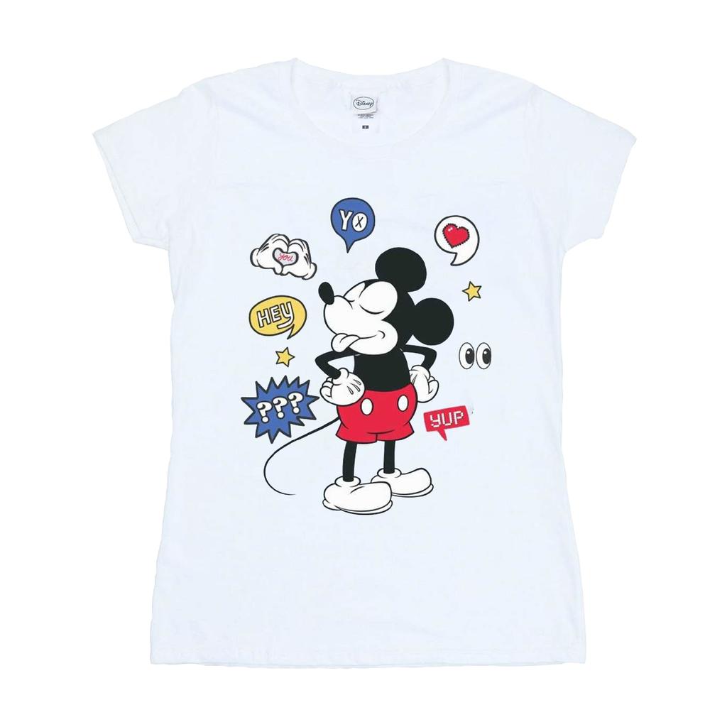 Disney Womens/Ladies Mickey Mouse Tongue Out Cotton T-Shirt