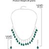 ZAVERI PEARLS Green Dazzling Diamonds Современное колье, серьги и кольца для женщин