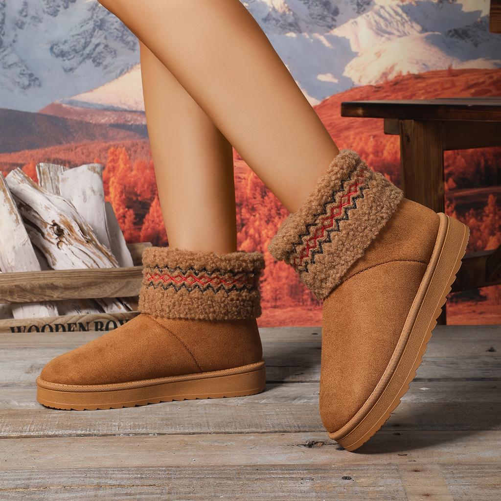 Fashion 2025 Snow Boots Women New Fashion Winter Styles with Thick-Soled Height-Increasing Warm Fleece and Thickened Cotton Shoes