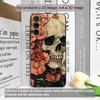 Ретро Готический Ночной Цветок Череп Печатный Чехол для Телефона для Google Pixel 10 9 A 8 A 7A 6A 7 PRO 8 9 Pro XL 5G Цветочные Мягкие Чехлы