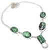 Natural Ruby Zosite Gemstone Handmade 925 Sterling Silver Necklace 18" q9W40