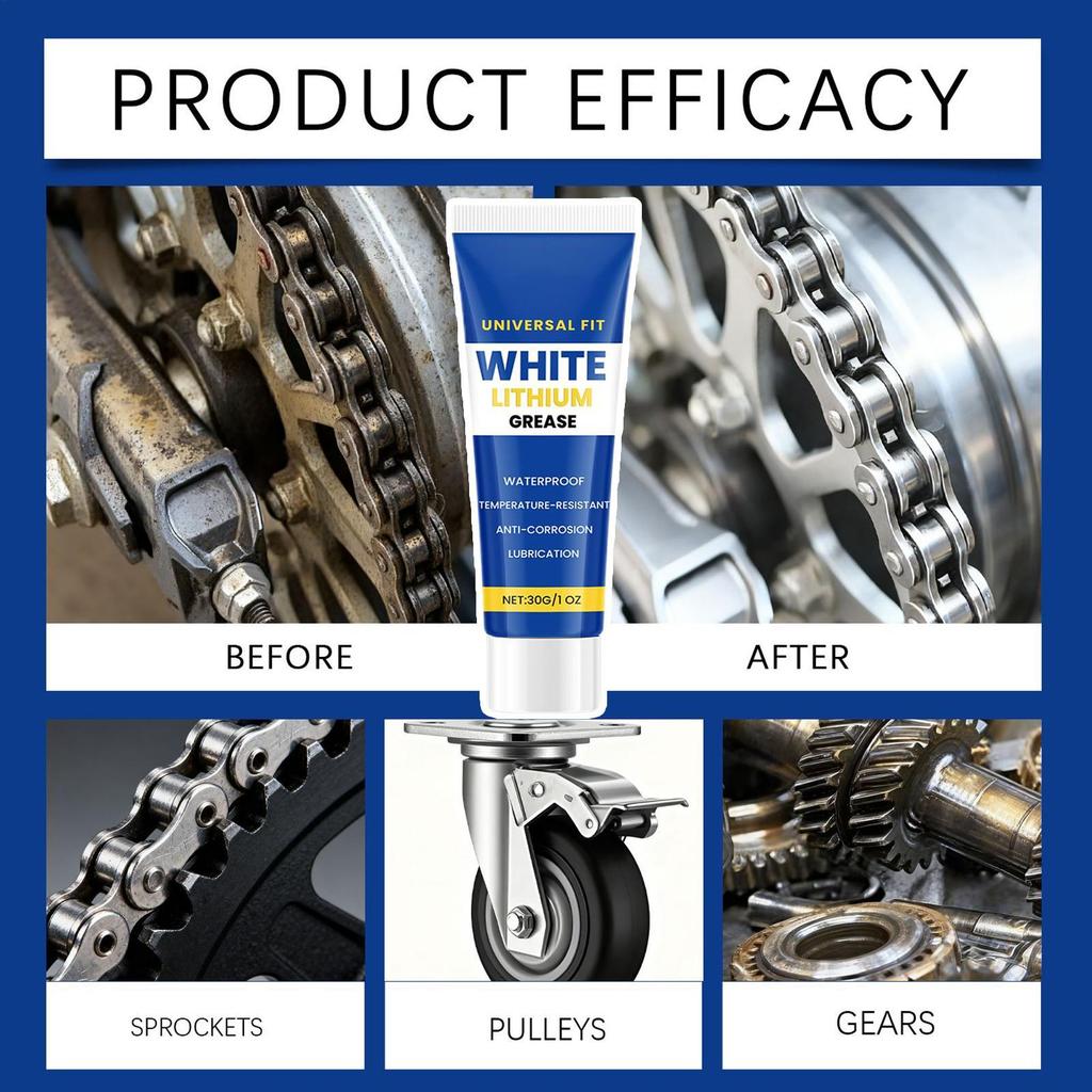 White Lithium Grease Waterproof Bearing Lube Wheel Bearing Grease for Car Owners Automotive Enthusiasts Garage Technicians Fleet