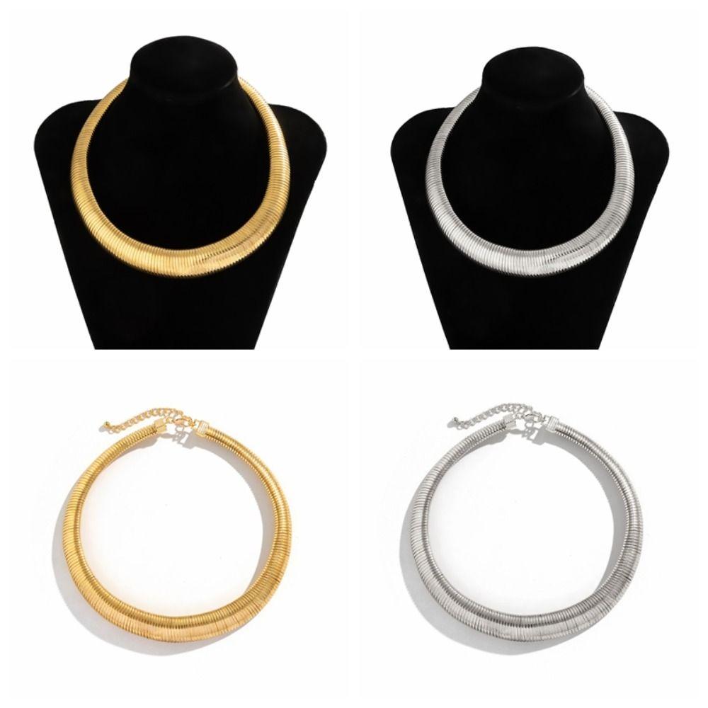 Geometric Snake Bone Line African Collar Punk Necklace New Geometric Metal Collarbone Necklace