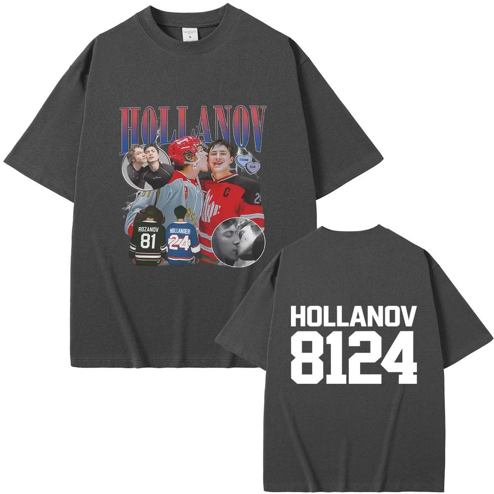 Heated Rivalry Shane Hollander Ilya Rozanov Hollanov 2481 Graphic Tshirt Men Women Fashion Casual T Shirts Male Vintage Tshirt