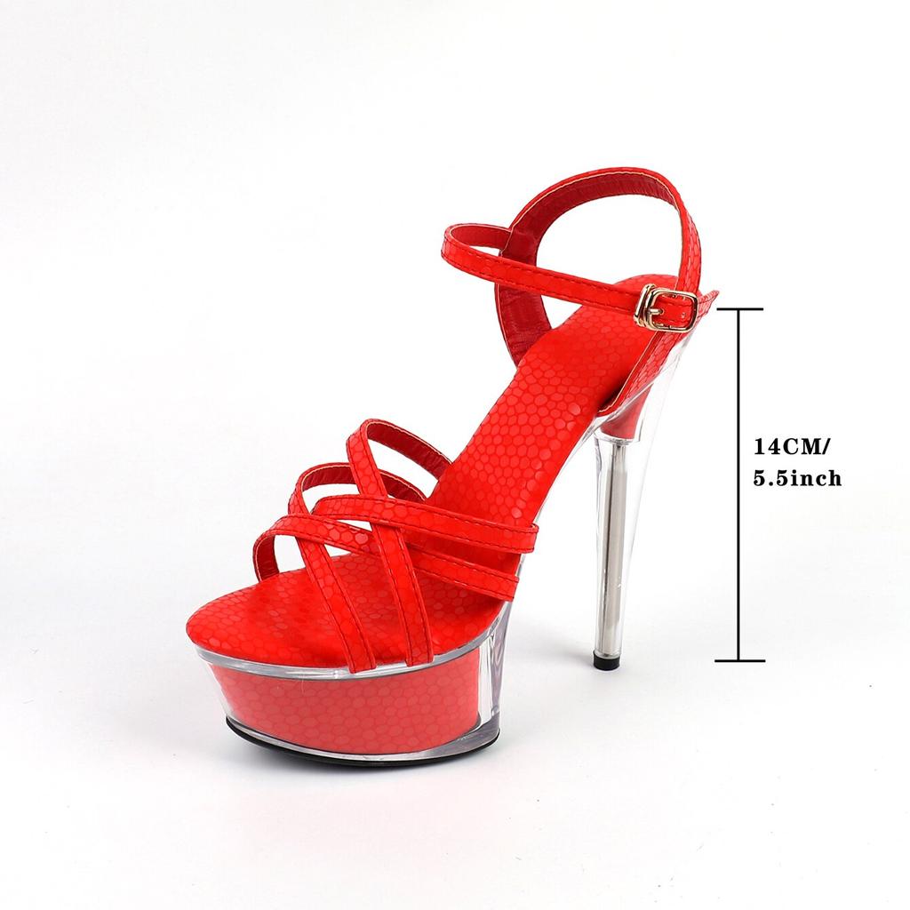 Женская обувь, весенние пикантные сандалии на прозрачном каблуке, тапочки, обувь для вечеринок и клубов, каблук 14 см, платформа 4 см LFD-B3637