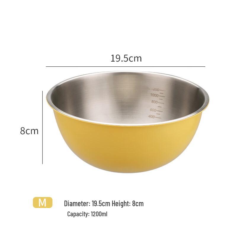 ZISIZ 316 Food-Grade Stainless Steel Dough Mixing Bowl