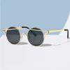 Fashion Sunglasses Retro Women's Glasses Metal Cat Eye Sunglasses Polygonal Personality Trendy Sunglasses 12